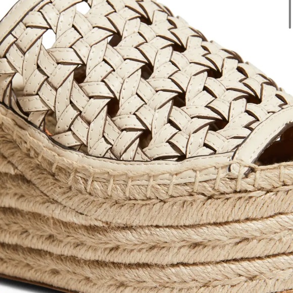 Tory Burch Shoes Tory Burch Basketweave Espadrille Wedge Sandals